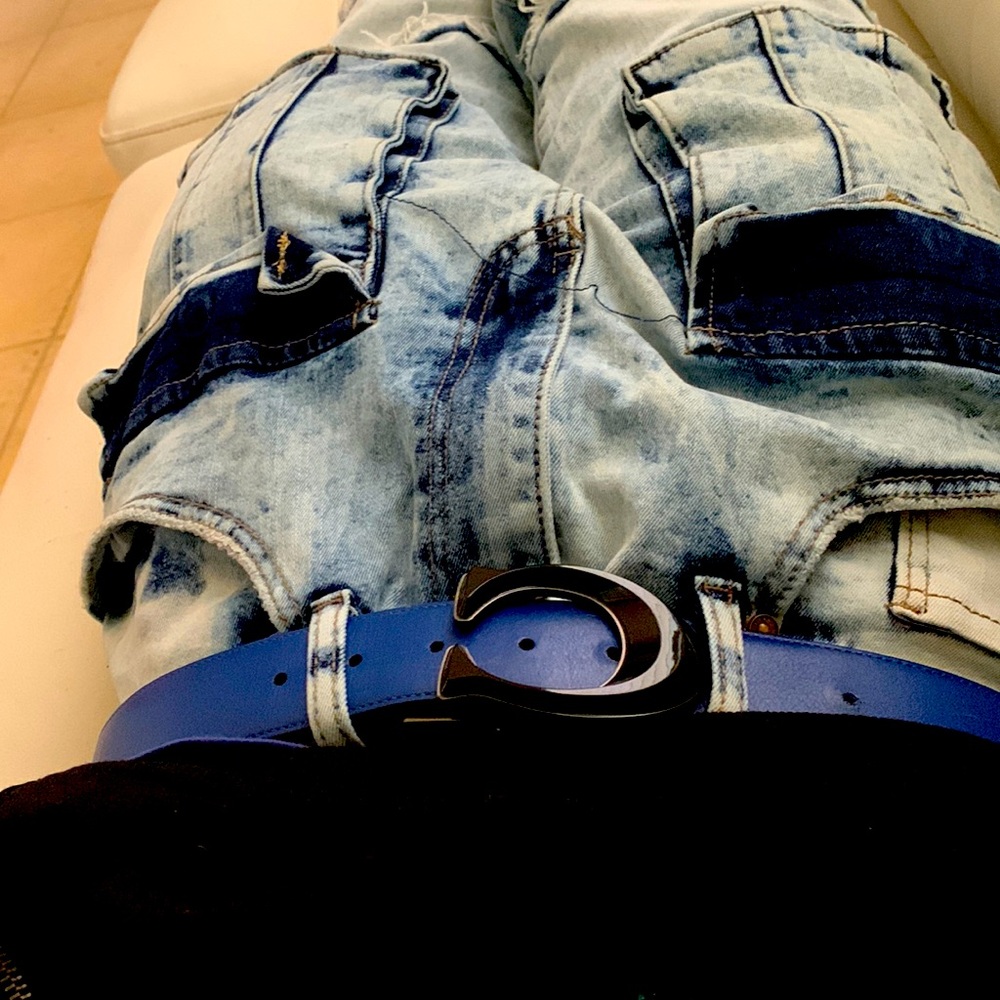 Blue Reversible Coach Belt